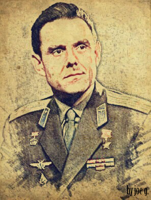 Sketch of Vladimir Komarov by Joe G.